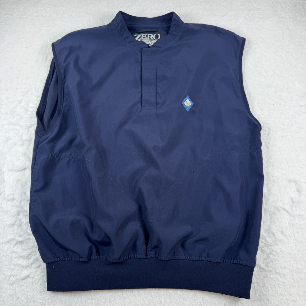 Zero Restriction Vest Mens Size M Blue Microfiber Golf Windbreaker Pullover